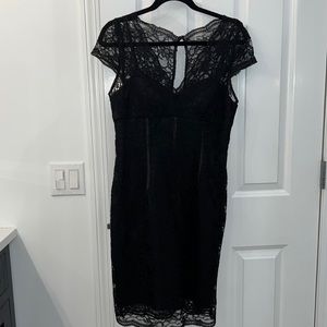 Black lace cocktail dress